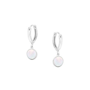 Kolczyki srebrne z masą perłową