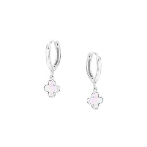 Kolczyki srebrne z masą perłową