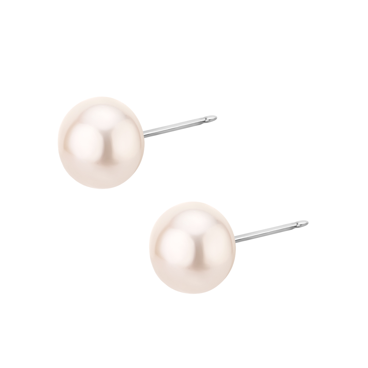 Kolczyki srebrne z perłą na sztyfcie Kolczyki srebrne z perłą na sztyfcie