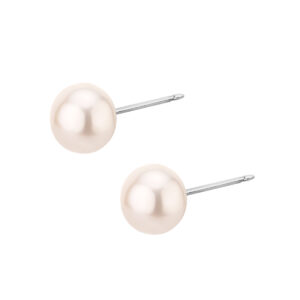 Kolczyki srebrne z perłą- sztyft