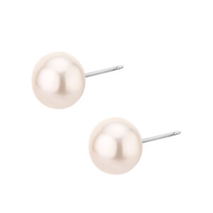 Kolczyki srebrne z perłą- sztyft