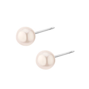 Kolczyki srebrne z perłą- sztyft