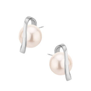 Kolczyki srebrne z perłami – sztyft