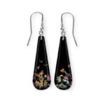 Kolczyki srebrne ze szkłem weneckim