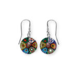 Kolczyki srebrne ze szkłem weneckim