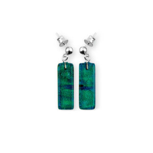 Kolczyki srebrne ze szkłem weneckim