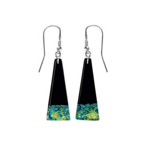 Kolczyki srebrne ze szkłem weneckim