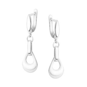 Kolczyki z ceramiki i srebra- angielskie zapięcie