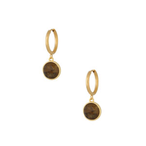 Kolczyki z mosiądzu z kamieniami