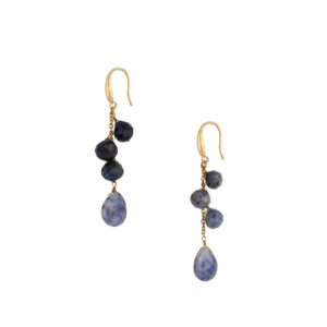 Kolczyki z mosiądzu z kamieniami