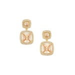 Kolczyki z mosiądzu z kryształami