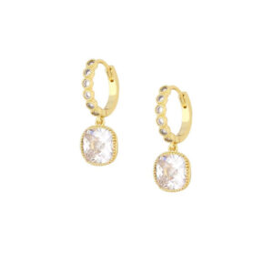 Kolczyki z mosiądzu z kryształami