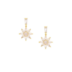 Kolczyki z mosiądzu z kryształami