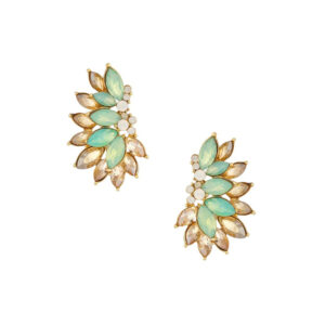 Kolczyki z mosiądzu z kryształami