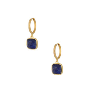 Kolczyki z mosiądzu z lapisem lazuli