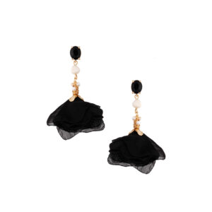 Kolczyki z szyfonu z perłą