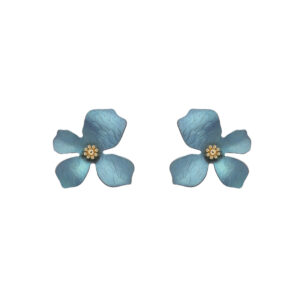 Kolczyki z tytanu i srebra pozłacanego