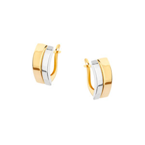 Kolczyki z żółtego i białego złota