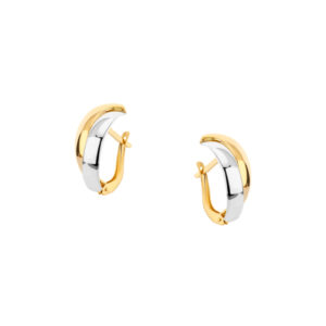 Kolczyki z żółtego i białego złota