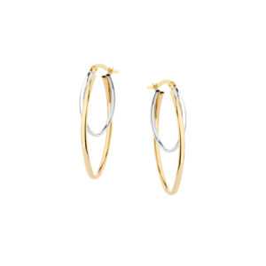 Kolczyki z żółtego i białego złota