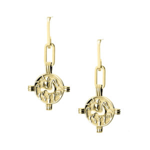 Kolczyki ze stali szlachetnej z antyczną monetą