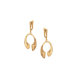 Kolczyki złote ażurowe na zapięciu angielskim