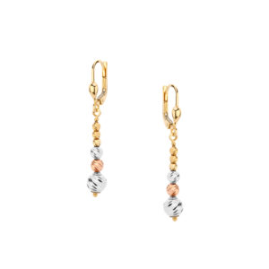 Kolczyki złote diamentowane kuleczki