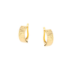 Kolczyki złote diamentowane na zapięciu angielskim