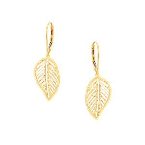 Kolczyki złote diamentowane na zapięciu lever back