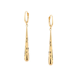 Kolczyki złote długie błyszczące