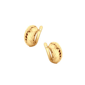 Kolczyki złote fazowane – zapięcie angielskie