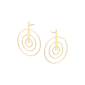 Kolczyki złote geometryczne na sztyfcie