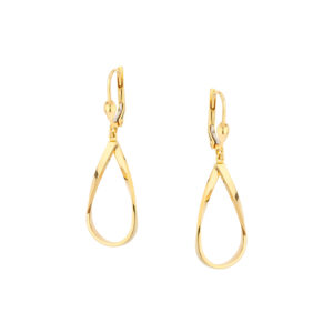 Kolczyki złote geometryczne na zapięciu lever back