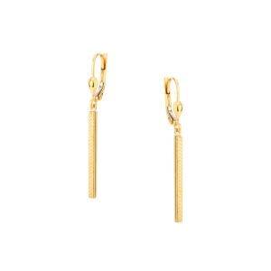 Kolczyki złote geometryczne na zapięciu lever back