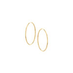 Kolczyki złote gładkie koła 2,5 cm