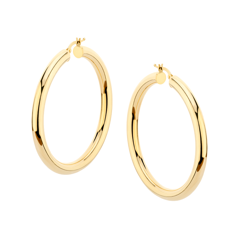 Kolczyki złote gładkie koła 5,5 cm Angielskie Kolczyki złote gładkie koła 5,5 cm Angielskie