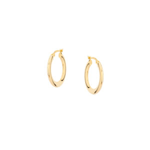 Kolczyki złote gładkie koła zapięcie angielskie