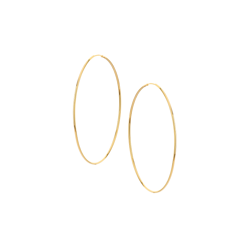 Kolczyki złote gładkie koła Kolczyki złote gładkie koła