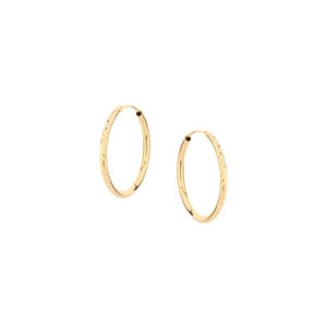 Kolczyki złote koła diamentowane