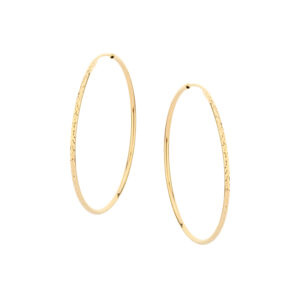 Kolczyki złote koła diamentowane