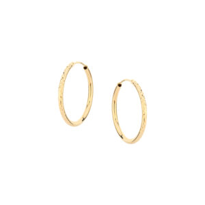 Kolczyki złote koła diamentowane