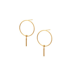 Kolczyki złote koła na sztyfcie