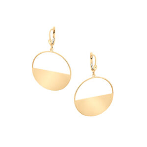 Kolczyki złote koła na zapięciu lever back