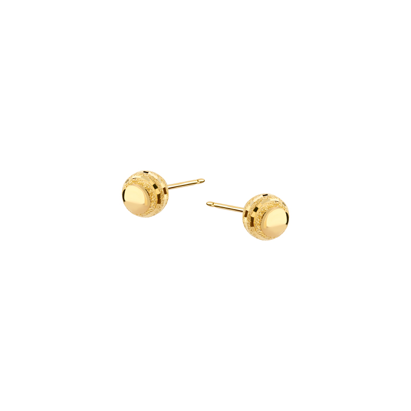 Kolczyki złote kulki na sztyfcie Kolczyki złote kulki na sztyfcie