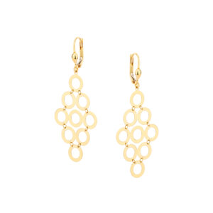 Kolczyki złote łączone kółeczka