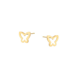 Kolczyki złote motyle Sztyft