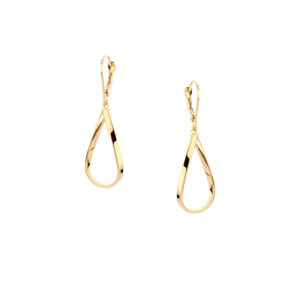 Kolczyki złote na zapięciu lever back