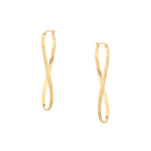 Kolczyki złote ósemki diamentowane