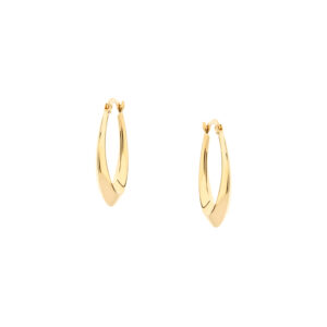 Kolczyki złote owalne na zapięciu angielskim