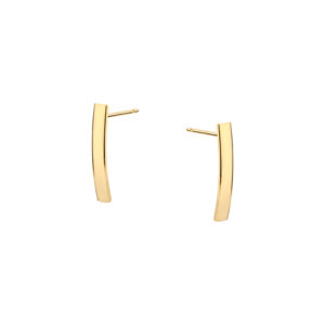 Kolczyki złote prostokąty na sztyfcie